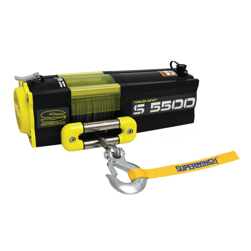 Superwinch 5500 LBS 12 VDC 7/32in x 60ft Steel Rope S5500 Winch 1455200