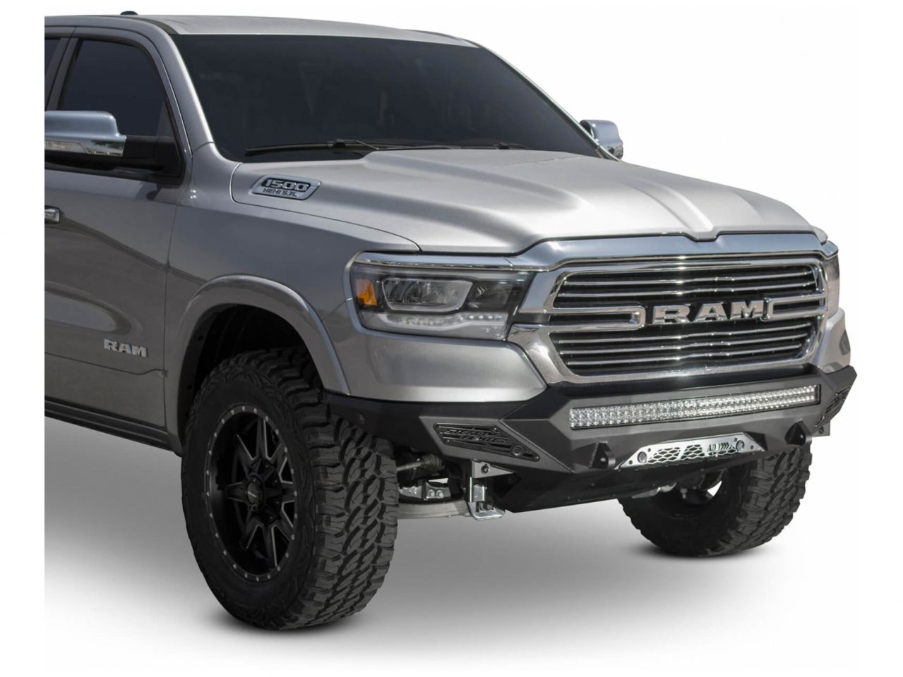 Addictive Desert Designs 2019 Ram 1500 Hammer Black Stealth Fighter Front with Sensor