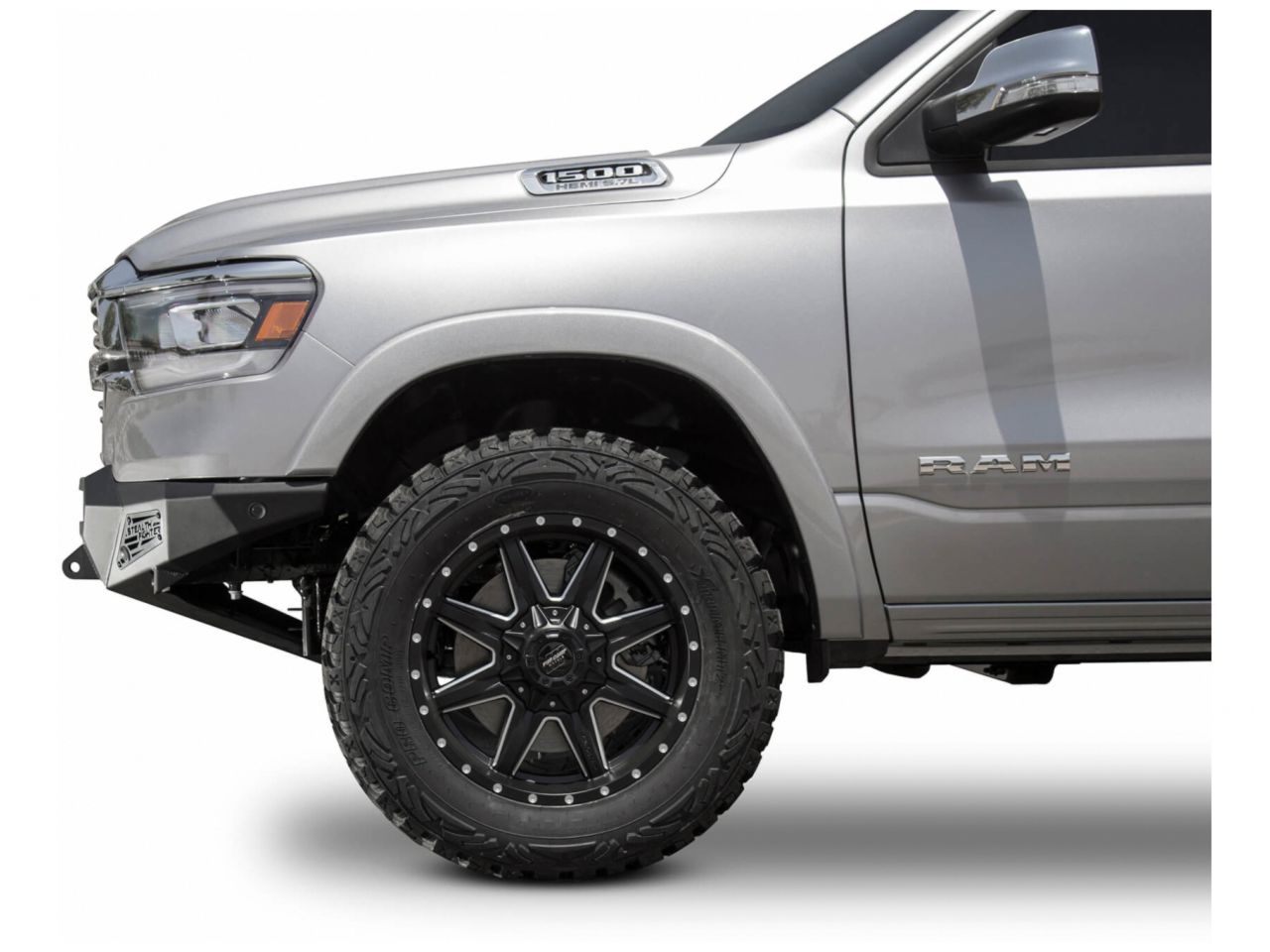 Addictive Desert Designs 2019 Ram 1500 Hammer Black Stealth Fighter Front with Sensor