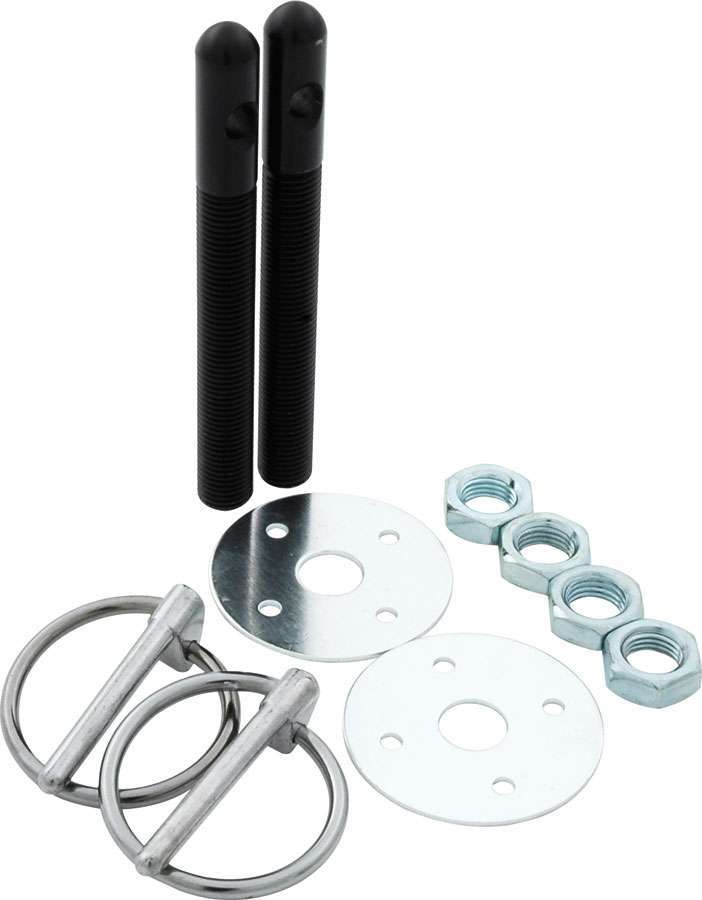Allstar Performance Alum Hood Pin Kit 3/8in Black ALL18484