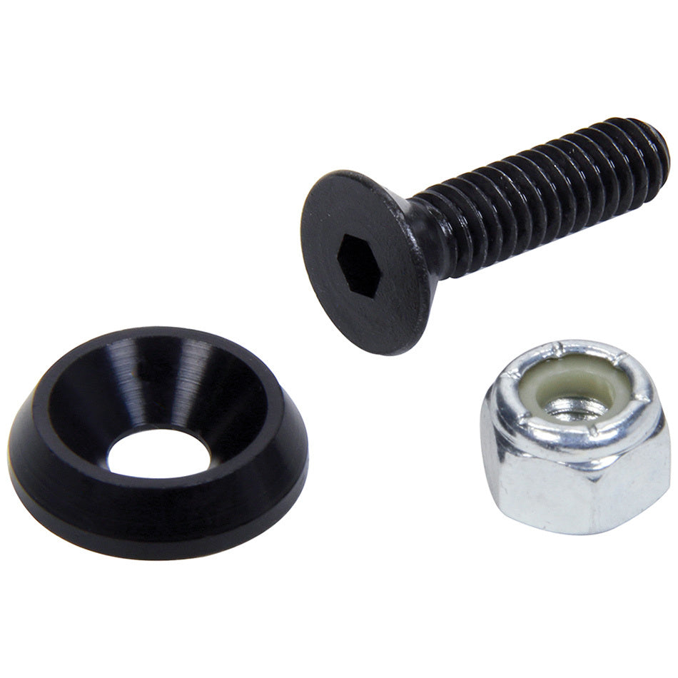 Allstar Performance Countersunk Bolts 1/4in w/ 3/4in Washer Blk 10pk ALL18629