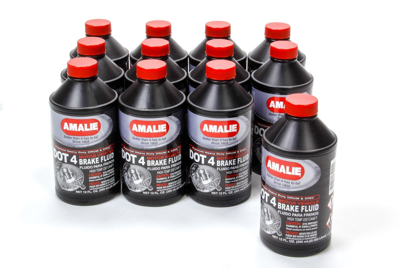 Amalie DOT 4 Brake Fluid Case 12x12 Oz AMA160-65041-92