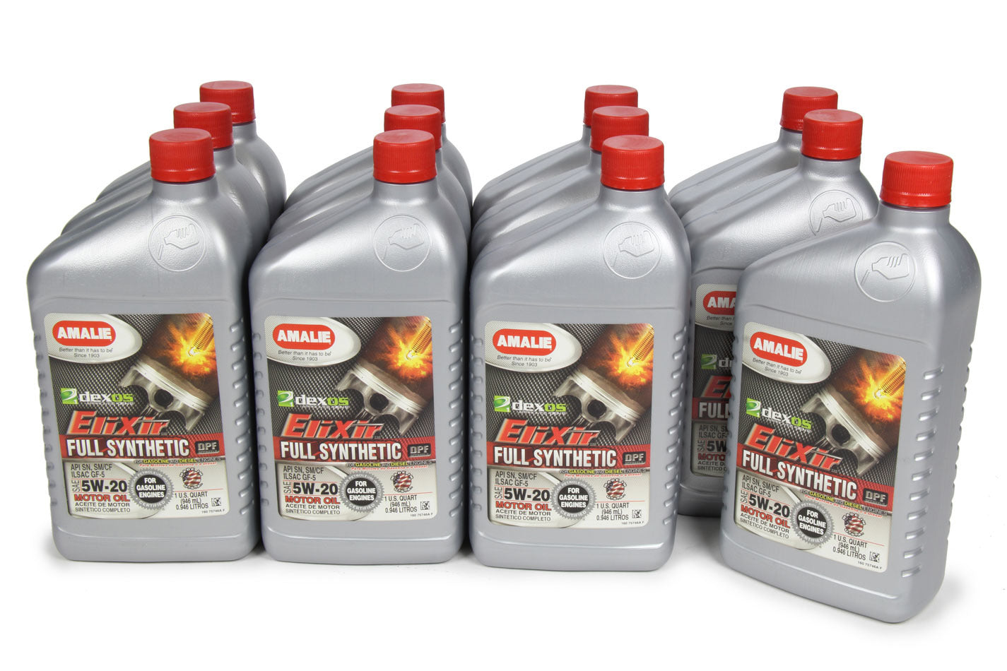 Amalie Elixir Full Synthetic 5w20 Dexos1 Case 12x1 Qt AMA160-75746-56