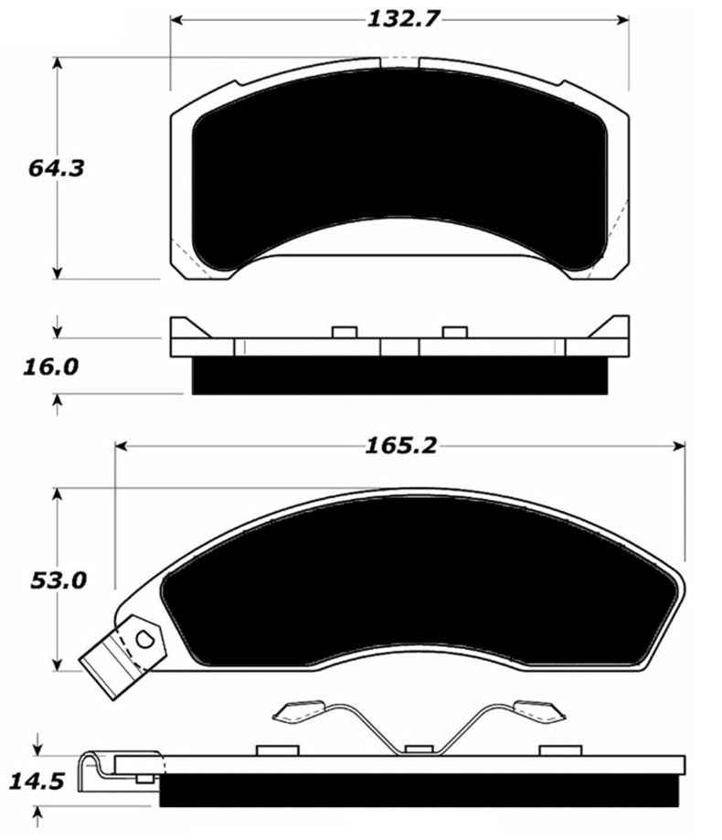 Porterfield Brake Pads for 1981 MERCURY COUGAR 4 Cyl.