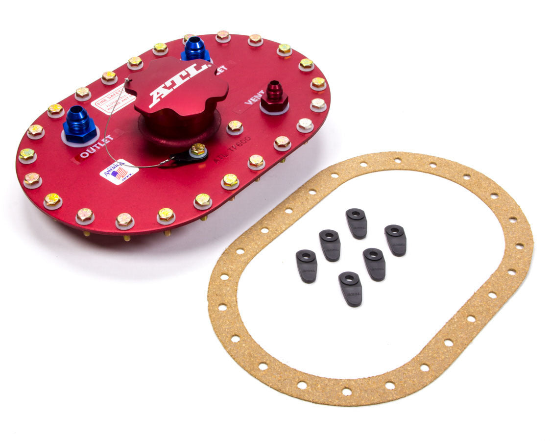 ATL Fuel Cells Fill Plate Alum. w/Flap Valve -8an Fittings ATLTF600-8