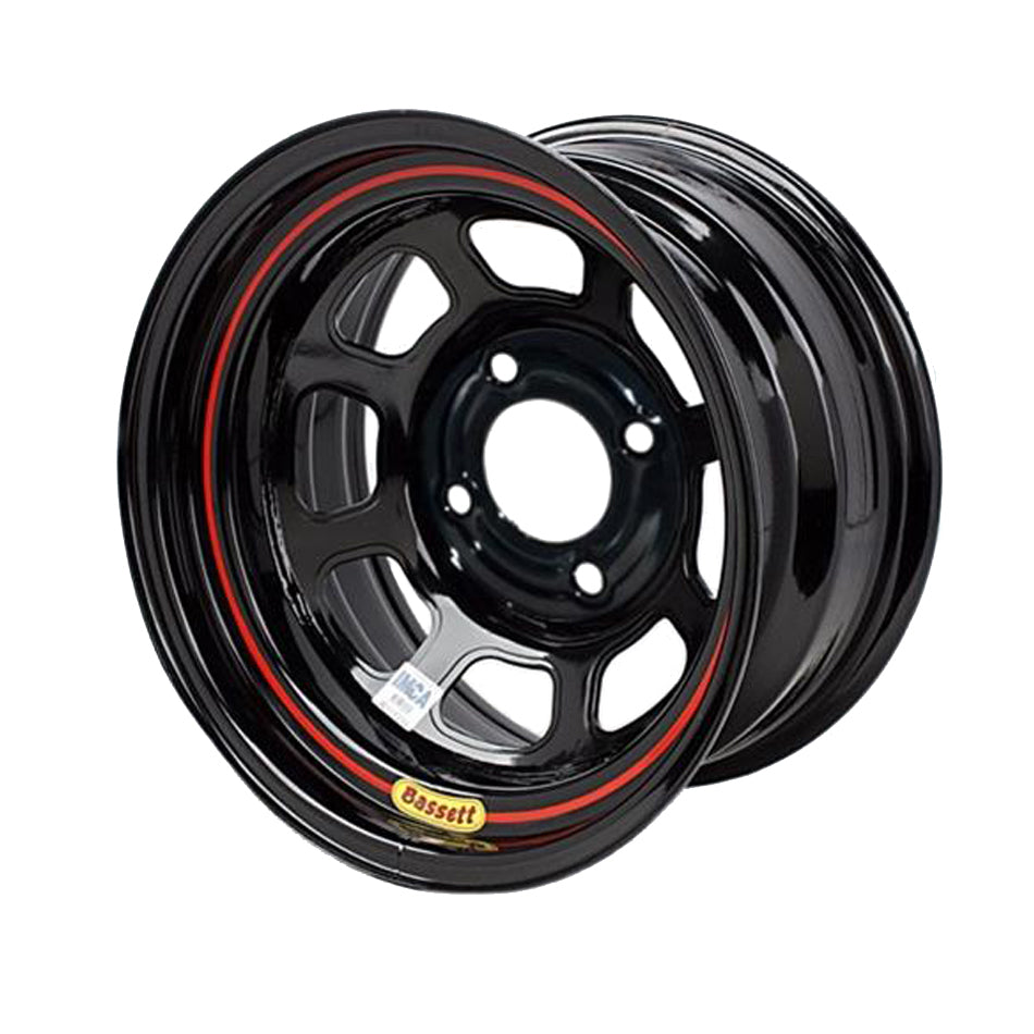 Bassett 15x8 5x5 Black Spun 4.5in BS BAS58S545