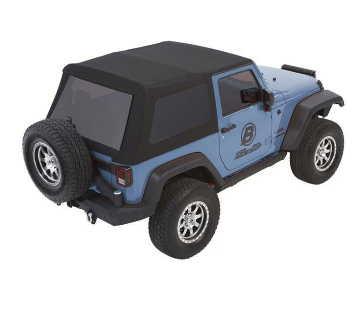 Bestop Trektop NX Glide Black Twill 07- Wrangler 2Dr BES54922-17