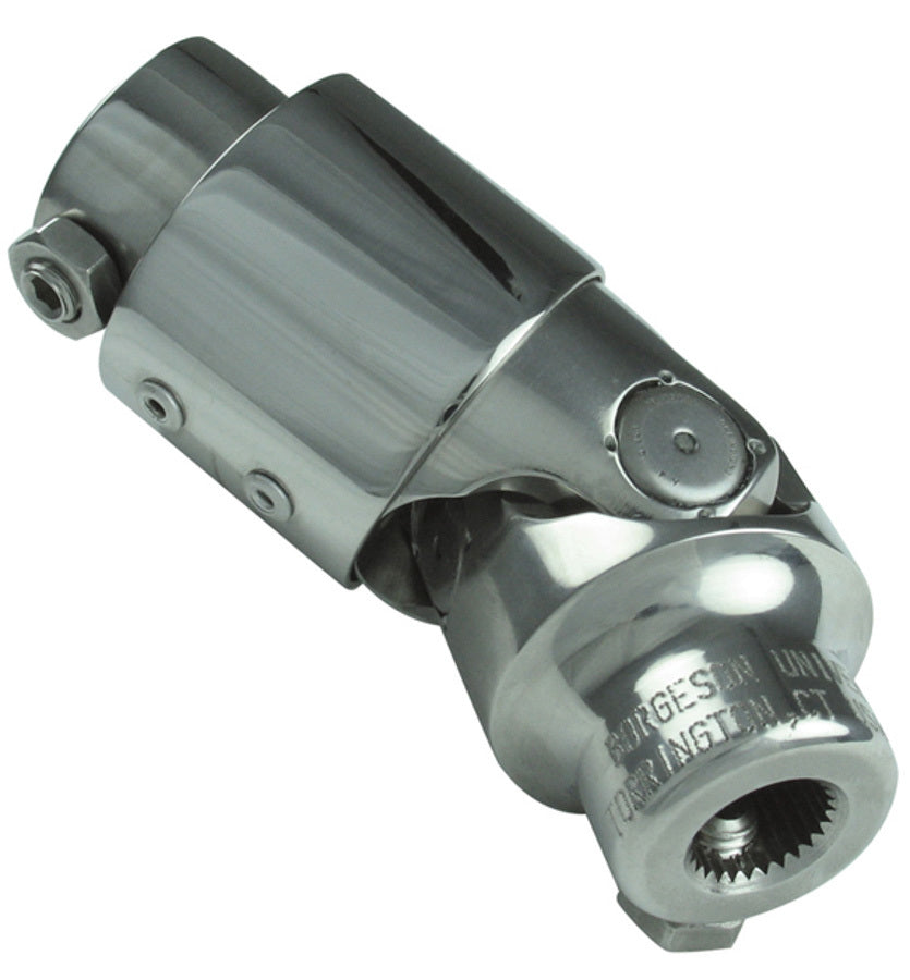 Borgeson Universal Co Steering U-Joint / Vibra tion Damper Polished Sta BRG164952