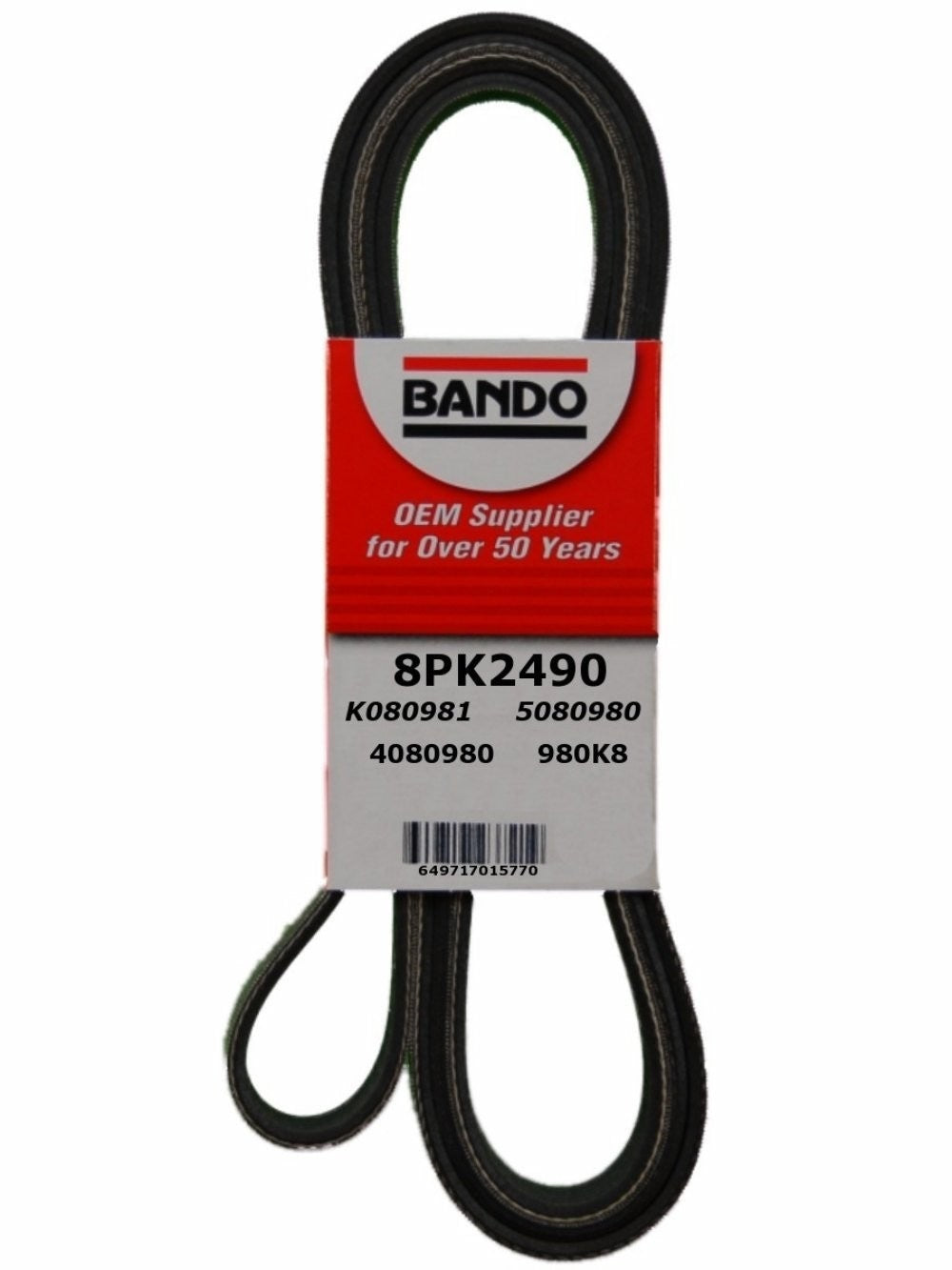 bando rib ace precision engineered v-ribbed belt  frsport 8pk2490