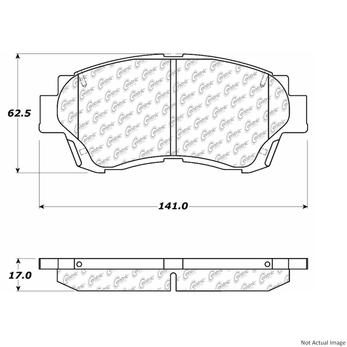 C-Tek Ceramic Brake Pads with Shims top view frsport 103.04760