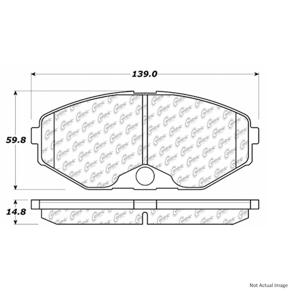 C-Tek Ceramic Brake Pads with Shims top view frsport 103.04860