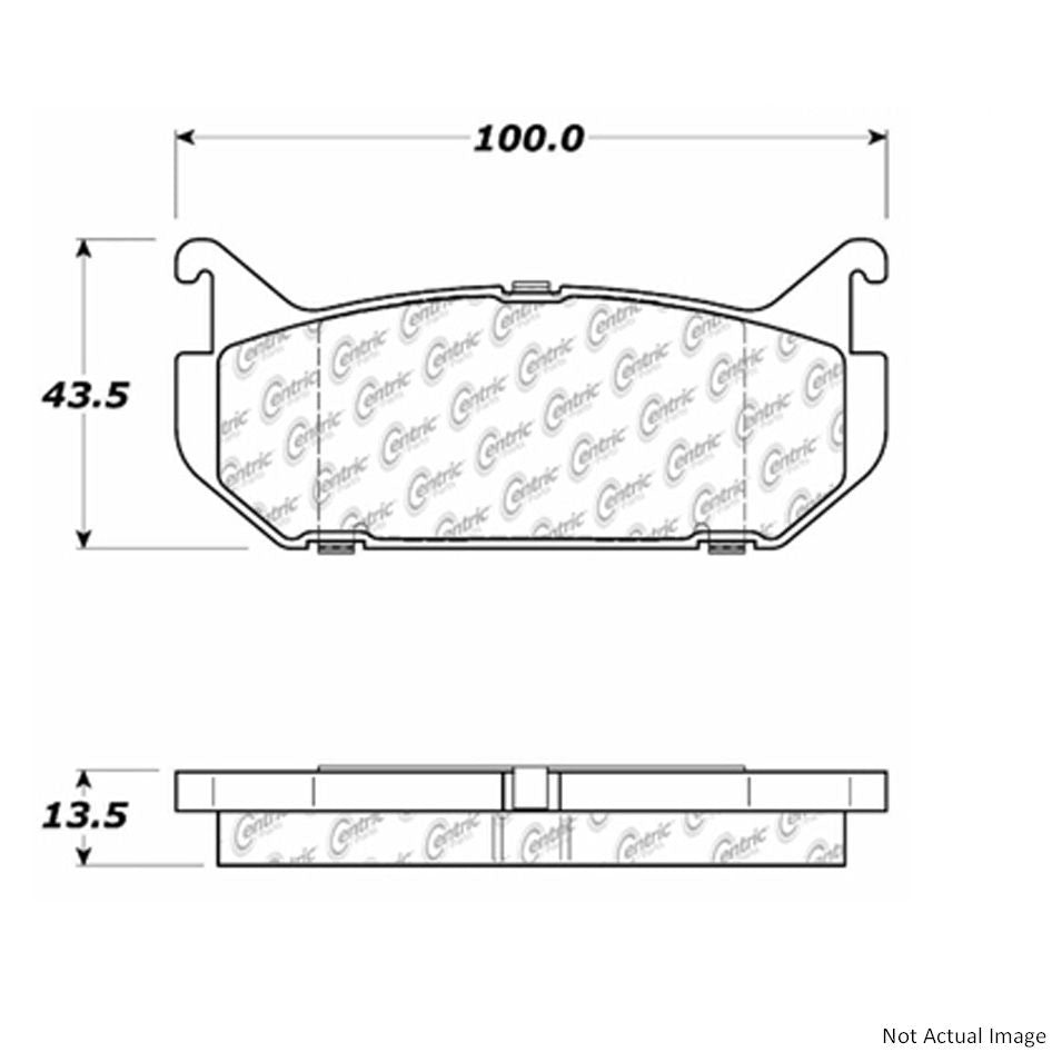 C-Tek Ceramic Brake Pads with Shims top view frsport 103.05840