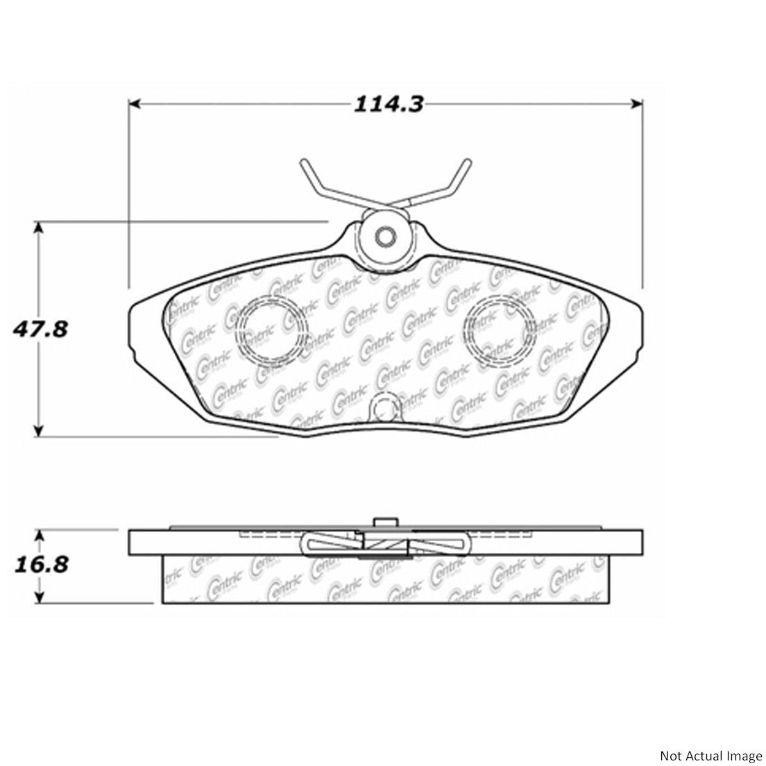 C-Tek Ceramic Brake Pads with Shims top view frsport 103.05990