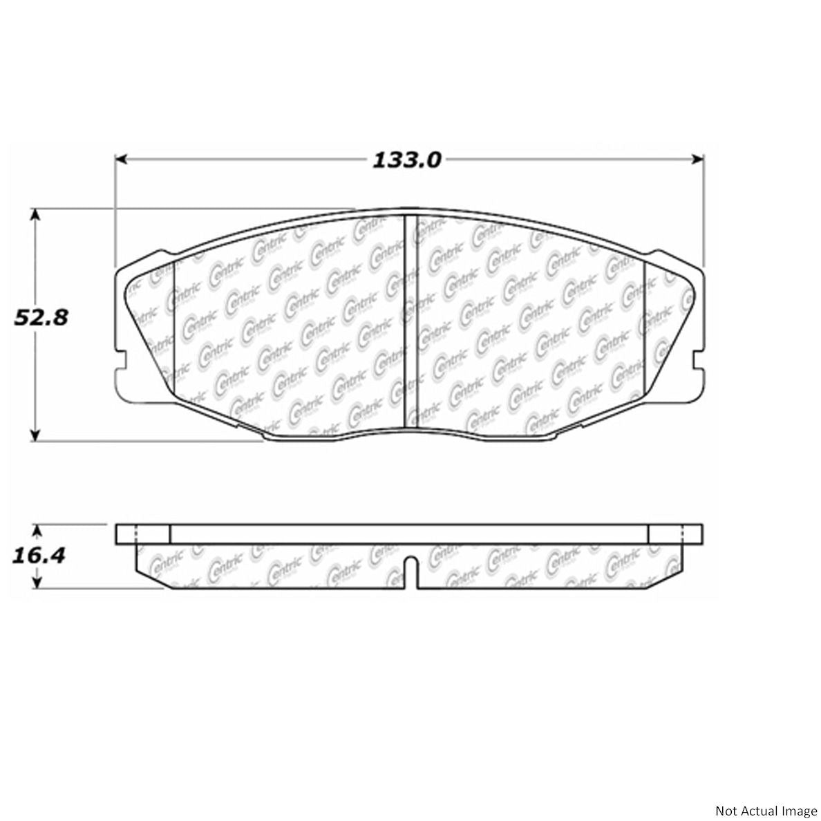 C-Tek Ceramic Brake Pads with Shims top view frsport 103.06040