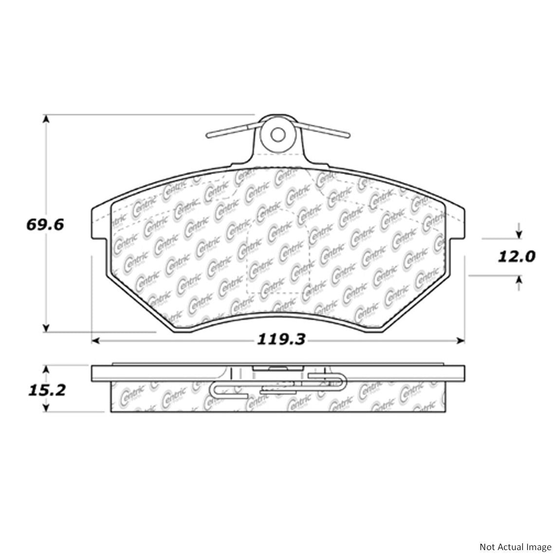 C-Tek Ceramic Brake Pads with Shims top view frsport 103.06960
