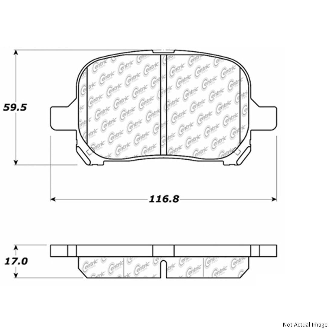 C-Tek Ceramic Brake Pads with Shims top view frsport 103.07070