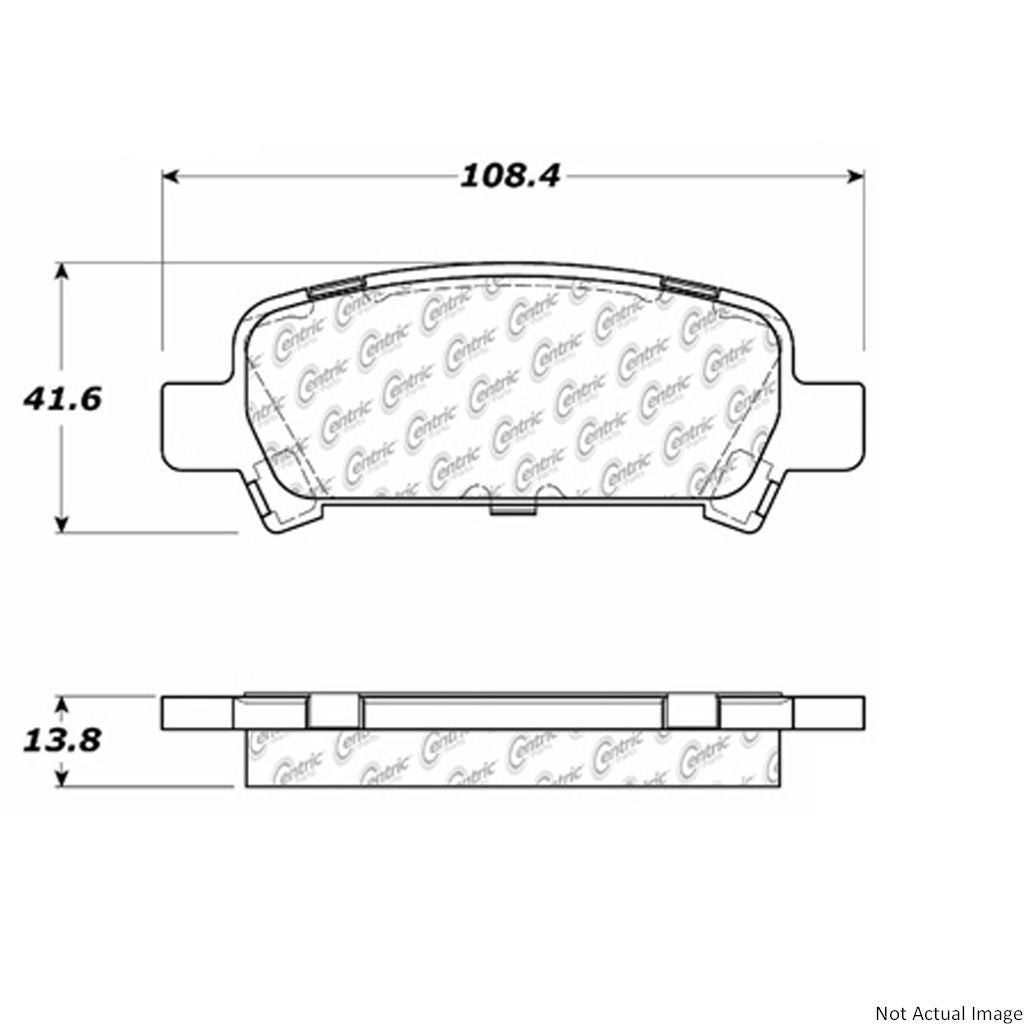 C-Tek Ceramic Brake Pads with Shims top view frsport 103.07700