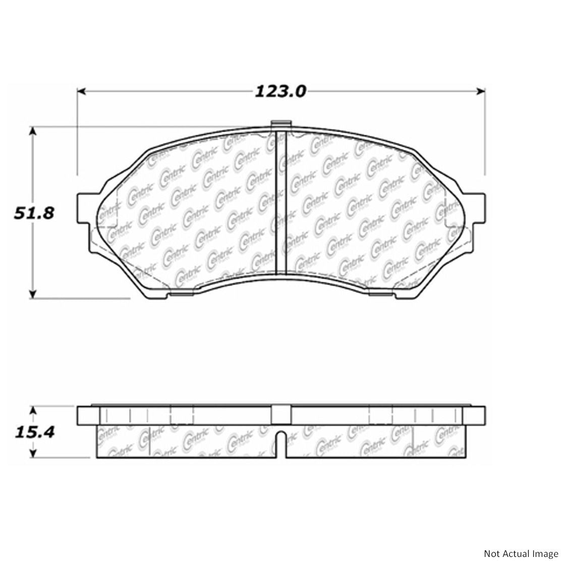 C-Tek Ceramic Brake Pads with Shims top view frsport 103.07980