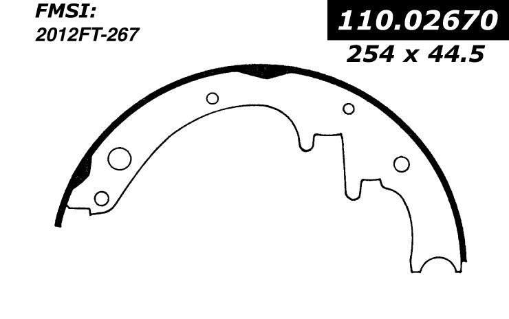 centric parts premium brake shoes frsport 111.02670