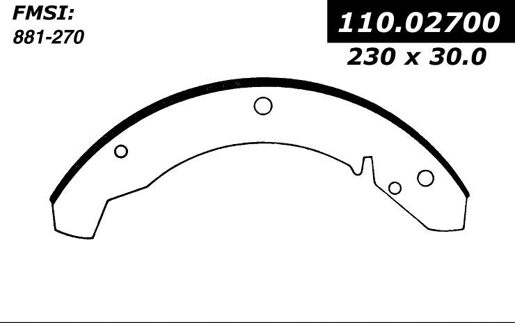 centric parts premium brake shoes frsport 111.02700