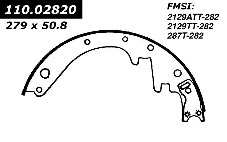 centric parts premium brake shoes frsport 111.02820