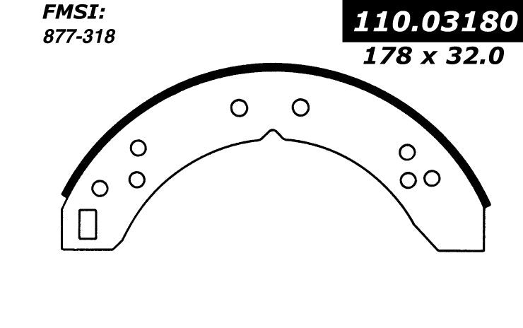 centric parts premium brake shoes frsport 111.03180