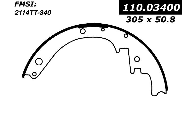 centric parts premium brake shoes frsport 111.03400