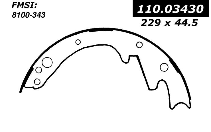 centric parts premium brake shoes frsport 111.03430