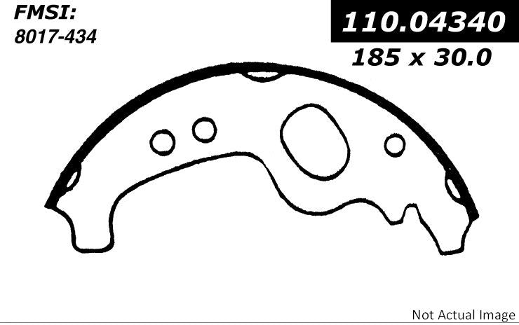 Centric Parts Premium Brake Shoes top view frsport 111.04340