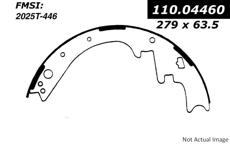 Centric Parts Premium Brake Shoes top view frsport 111.04460