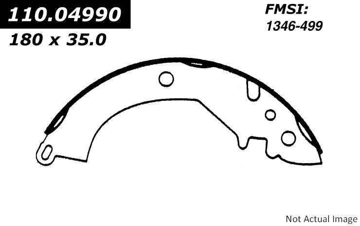 Centric Parts Premium Brake Shoes top view frsport 111.04990