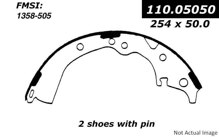 Centric Parts Premium Brake Shoes top view frsport 111.05050