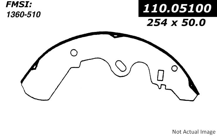 Centric Parts Premium Brake Shoes top view frsport 111.05100