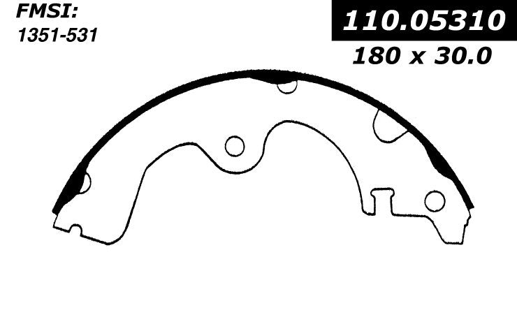 centric parts premium brake shoes frsport 111.05310