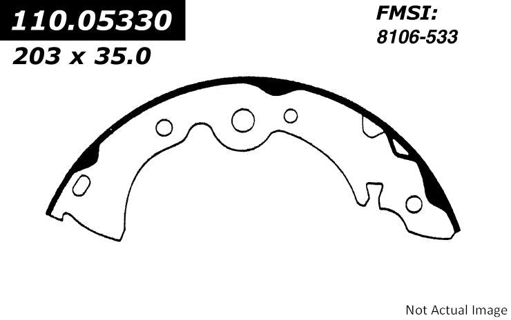 Centric Parts Premium Brake Shoes top view frsport 111.05330