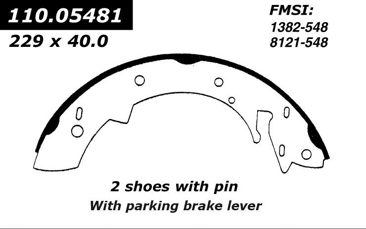 centric parts premium brake shoes frsport 111.05481