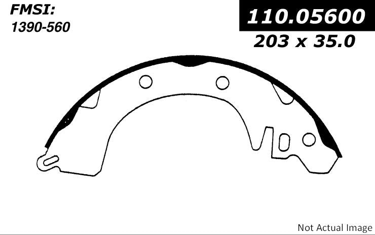 Centric Parts Premium Brake Shoes top view frsport 111.05600