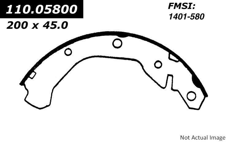 Centric Parts Premium Brake Shoes top view frsport 111.05800