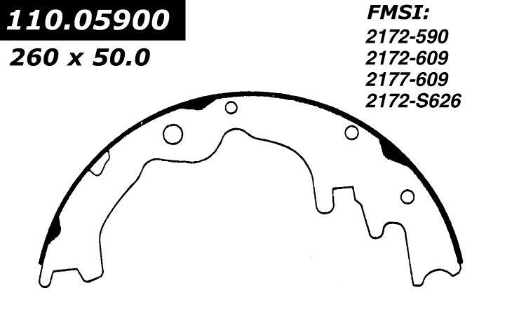 centric parts premium brake shoes frsport 111.05900