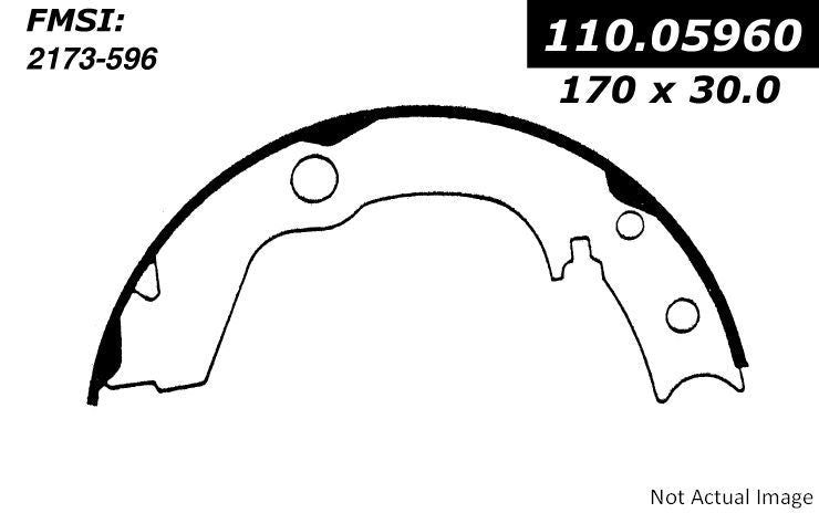Centric Parts Premium Parking Brake Shoes top view frsport 111.05960