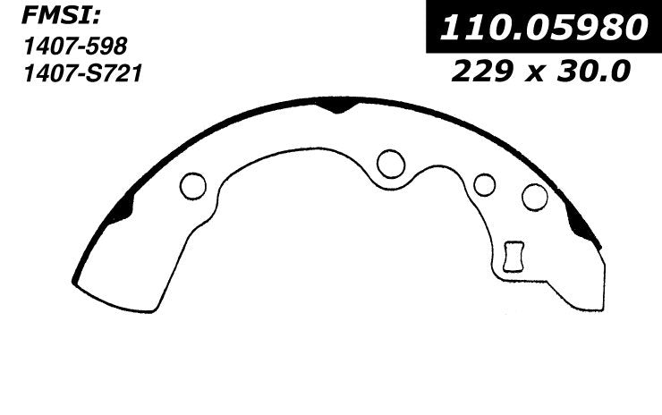 centric parts premium brake shoes frsport 111.05980