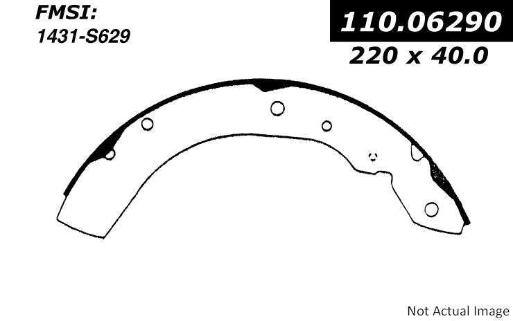 Centric Parts Premium Brake Shoes top view frsport 111.06290