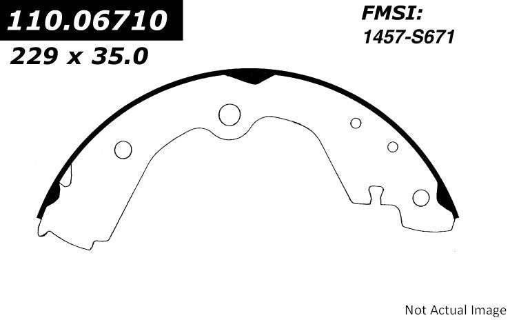 StopTech Premium Brake Shoes top view frsport 111.06710