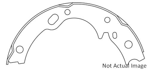StopTech Premium Parking Brake Shoes top view frsport 111.07330