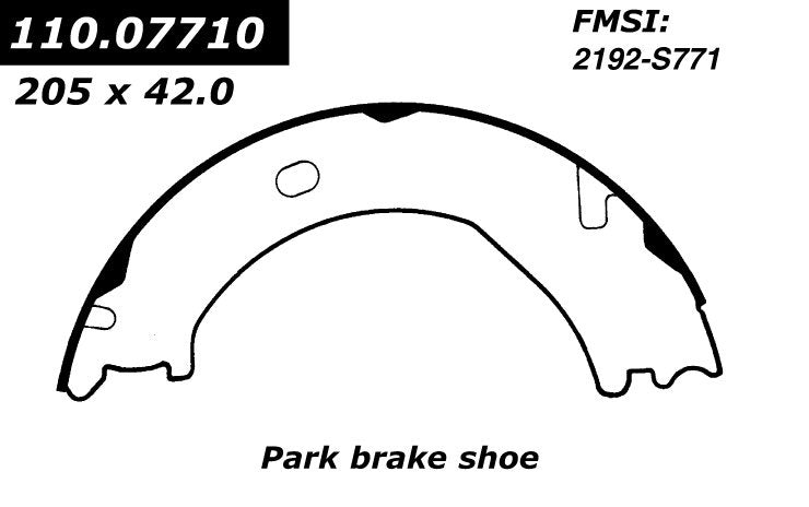 centric parts premium parking brake shoes frsport 111.07710