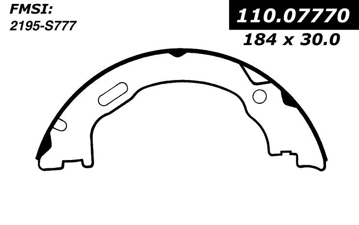 centric parts premium parking brake shoes frsport 111.07770