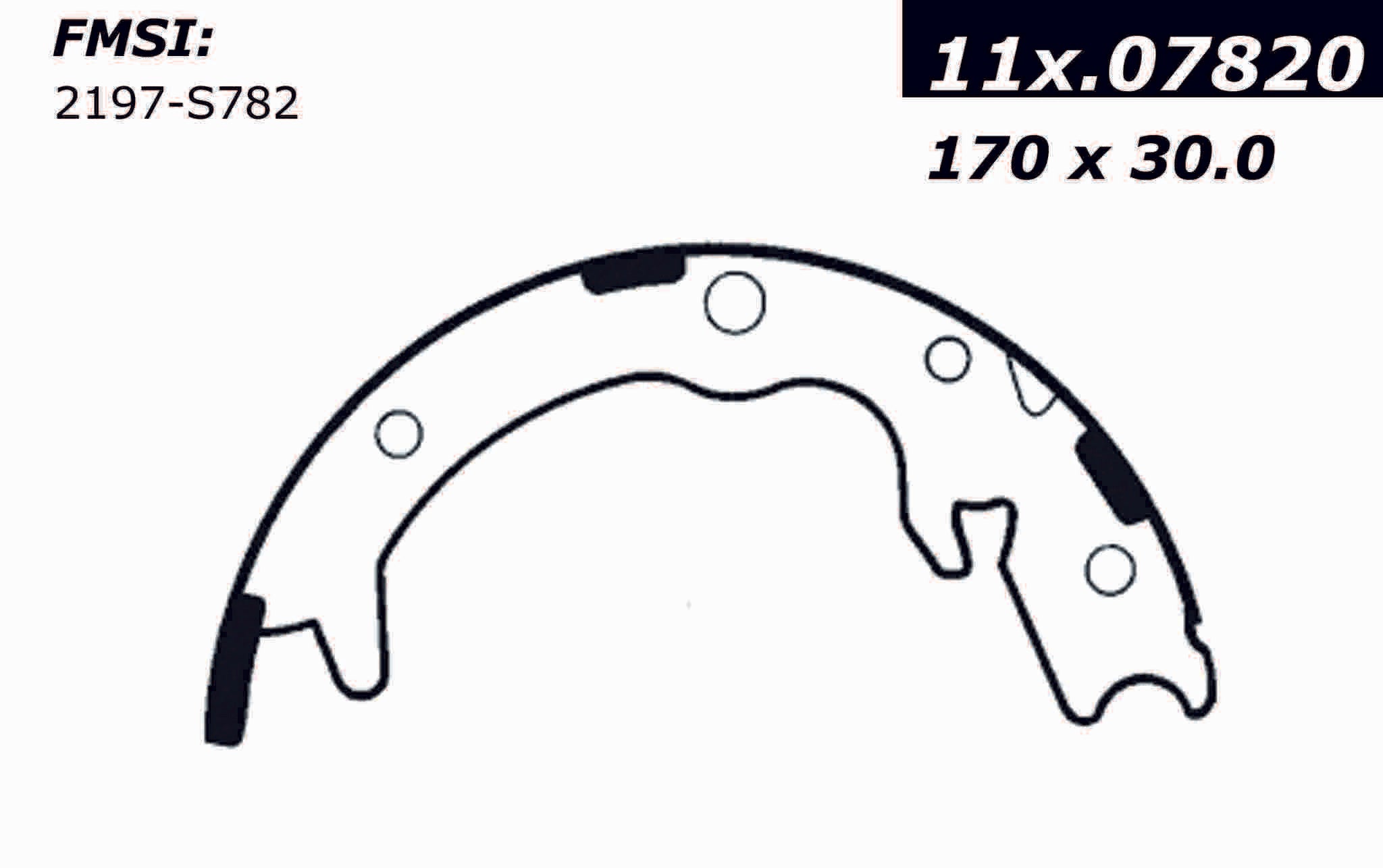 centric parts premium parking brake shoes frsport 111.07820