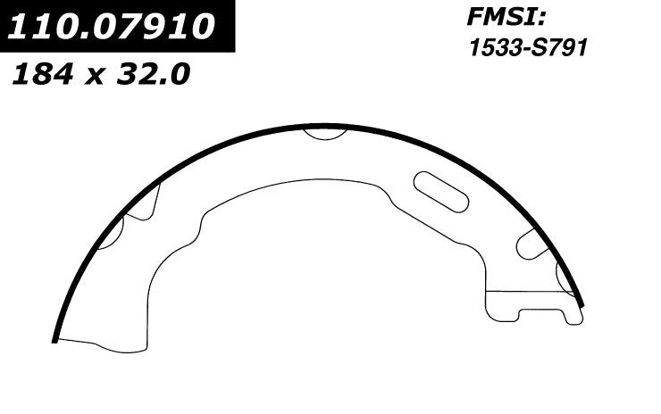 centric parts premium parking brake shoes frsport 111.07910