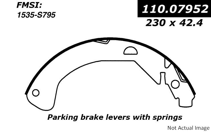 Centric Parts Premium Brake Shoes top view frsport 111.07952