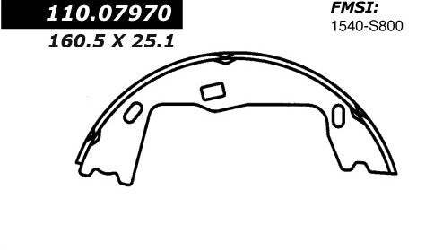 centric parts premium parking brake shoes frsport 111.07970